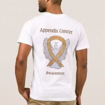 Appendix Cancer Awareness Amber Ribbon Angel Shirt