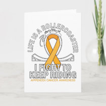 Appendix cancer awareness amber ribbon card