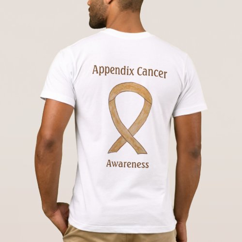 Appendix Cancer Awareness Amber Ribbon T_Shirt