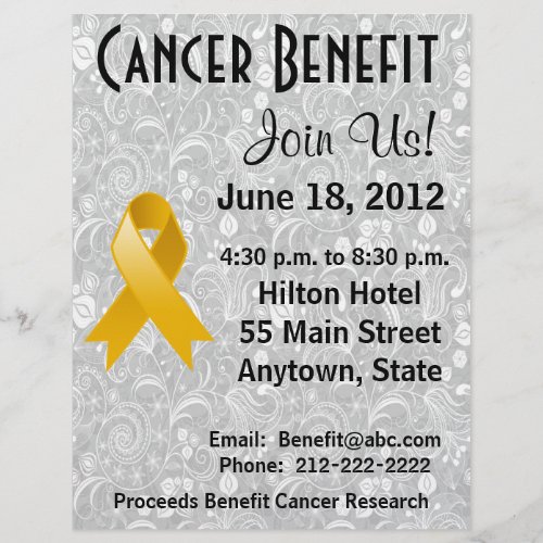 Appendix Cancer Awareness Benefit  Floral Flyer