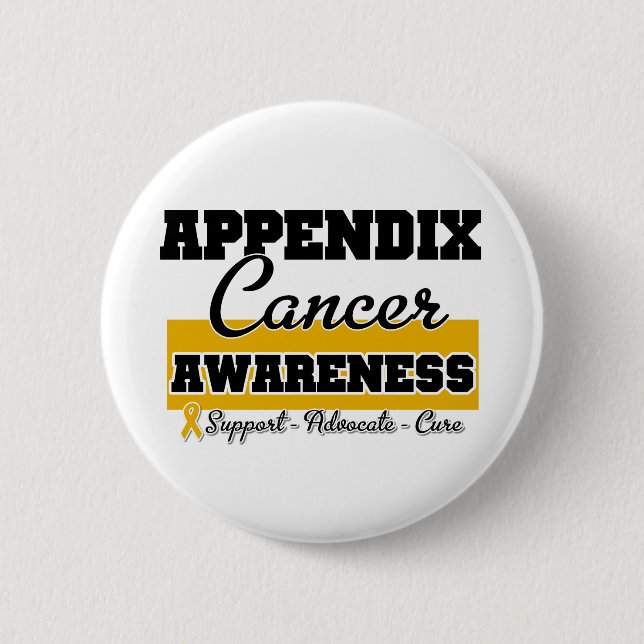 Appendix Cancer Awareness Button (Front)