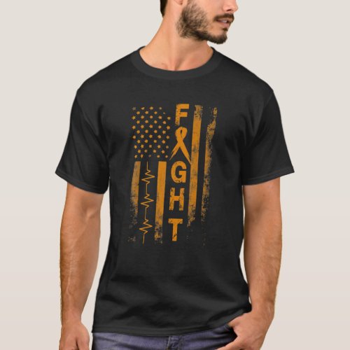 Appendix Cancer Awareness Fight American Flag Gift T_Shirt