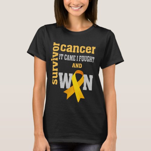 Appendix Cancer Awareness It Came I Fought and Won T_Shirt