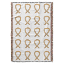 Appendix Cancer Awareness Ribbon Art Throw Blanket