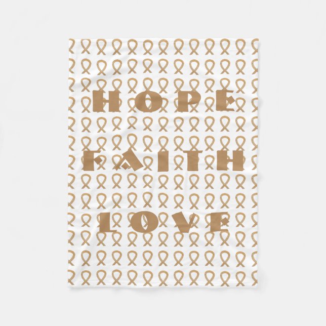 Appendix Cancer Awareness Ribbon Chemo Blankets (Front)