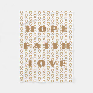 Appendix Cancer Awareness Ribbon Chemo Blankets