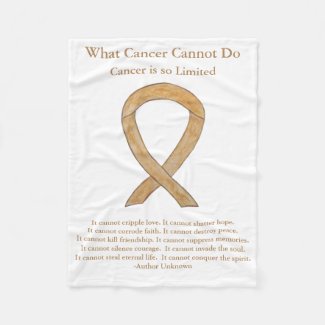 Appendix Cancer Awareness Ribbon Chemo Blankets