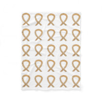 Appendix Cancer Awareness Ribbon Fleece Blankets