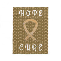 Appendix Cancer Awareness Ribbon Fleece Blankets