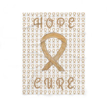 Appendix Cancer Awareness Ribbon Fleece Blankets