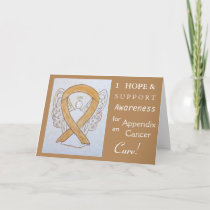 Appendix Cancer Awareness Ribbon Greeting Card