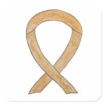 Appendix Cancer Awareness Ribbon Sticker Decals