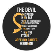 Appendix Cancer Awareness Ribbon T Shirts Classic Round Sticker