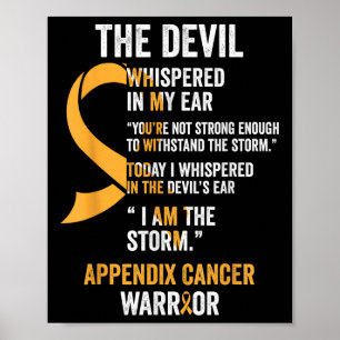 Appendix Cancer Awareness Ribbon T Shirts Poster