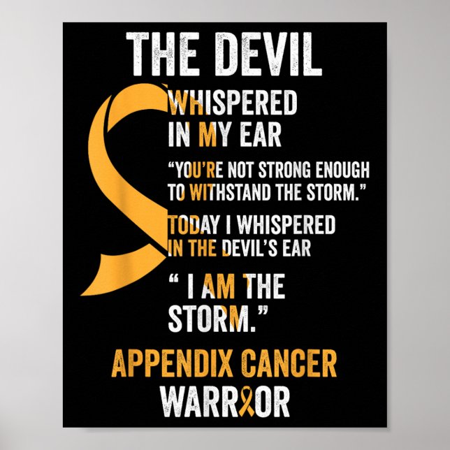 Appendix Cancer Awareness Ribbon T Shirts  Poster (Front)