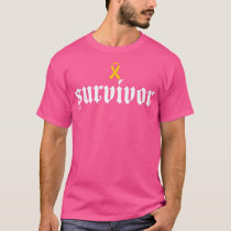 Appendix Cancer Awareness Survivor Amber Ribbon Gi T-Shirt