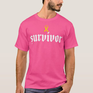 Appendix Cancer Awareness Survivor Amber Ribbon Gi T-Shirt