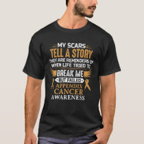 Appendix Cancer Awareness Survivor Ribbon Men Wome T-Shirt