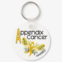 Appendix Cancer BUTTERFLY 3.1 Keychain