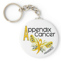 Appendix Cancer BUTTERFLY 3.1 Keychain