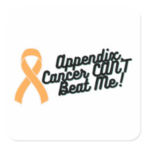 Appendix Cancer CAN'T Beat Me Awareness Square Sticker