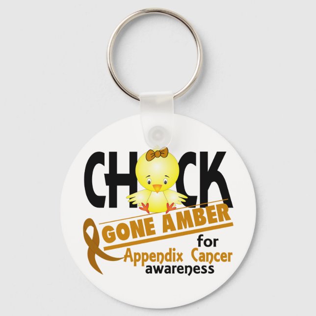 Appendix Cancer Chick Gone Amber 2 Keychain (Front)