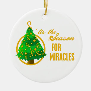 Appendix Cancer Christmas Miracles Ceramic Ornament