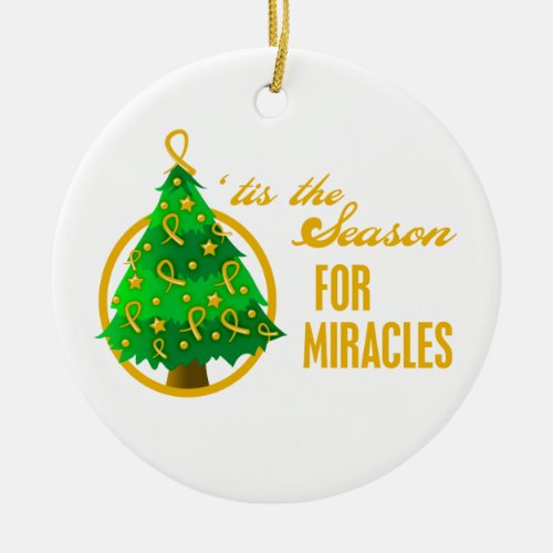 Appendix Cancer Christmas Miracles Ceramic Ornament