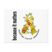 Appendix Cancer Flower Ribbon 3 Postcard