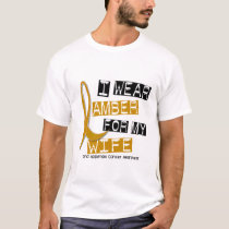 APPENDIX CANCER I Wear Amber For My Wife 37 T-Shirt