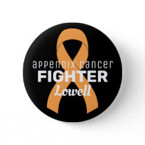 Appendix Cancer Ribbon Black Button