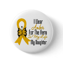Appendix Cancer Ribbon Hero My Daughter Button