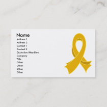 Appendix Cancer Stylish Ribbon Business Card