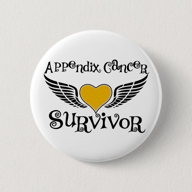 Appendix Cancer Survivor Pinback Button (Front)