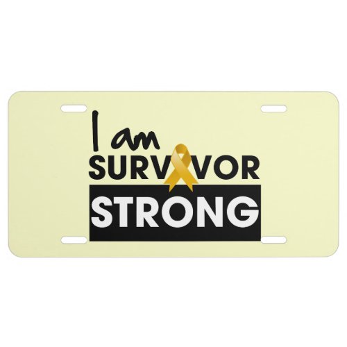 Appendix Cancer Survivor Strong License Plate