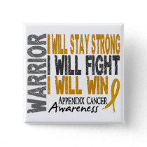 Appendix Cancer Warrior Button