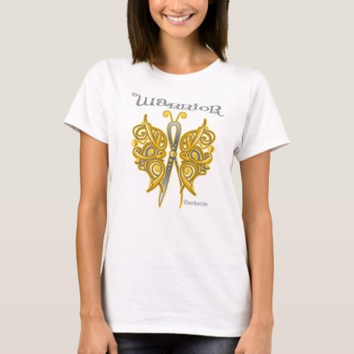 Appendix Cancer Warrior Celtic Butterfly T_Shirt