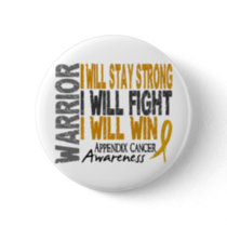 Appendix Cancer Warrior Pinback Button