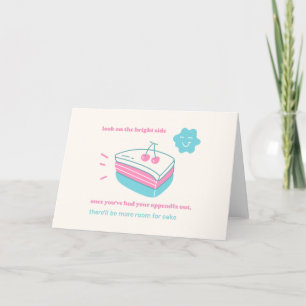 Appendix Out More Room for Cake Appendicitis Thank You Card