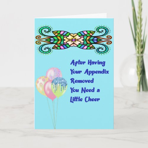 Appendix Removal Surgery A Little Cheer Card