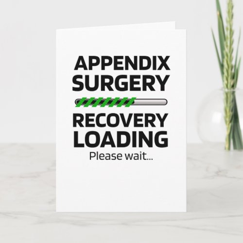 Appendix Surgery Recovery  Appendectomy Removal Card