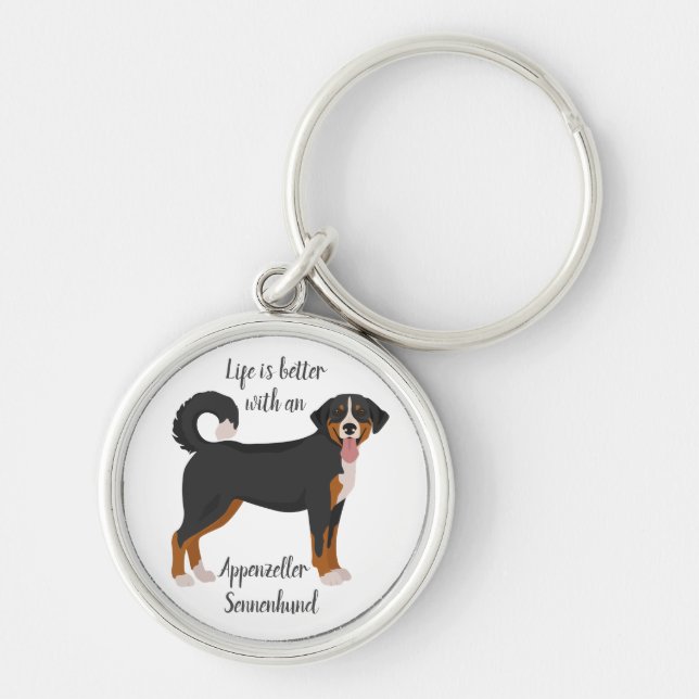 Appenzeller Sennenhund dog Keychain (Front)