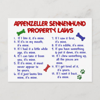 APPENZELLER SENNENHUND Property Laws 2 Postcard