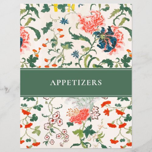 Appetizer Recipe Index  Stylish Floral  Green