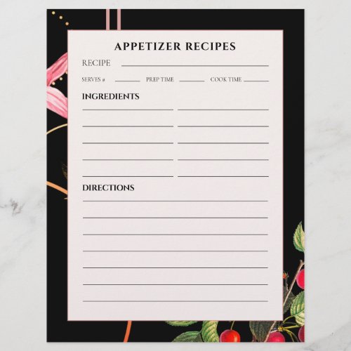 Appetizer Recipes  Black Botanical Cherries