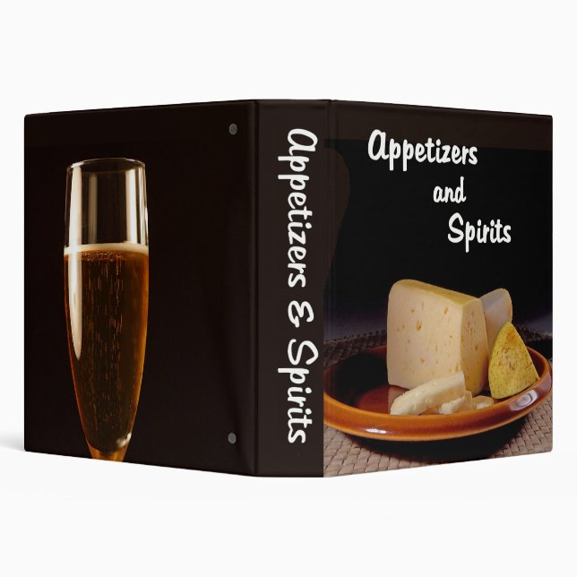 Appetizers And Spirits Recipe Binder (Background)
