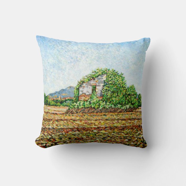 Appia Antica House Throw Pillow (Front)