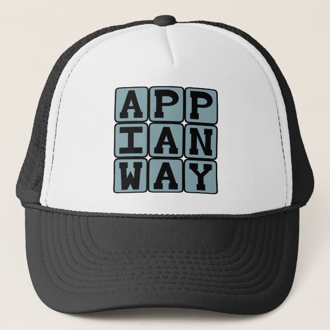 Appian Way, Roman Road Trucker Hat (Front)