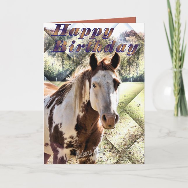 Appie Horse Bday Card-customize Card (Front)
