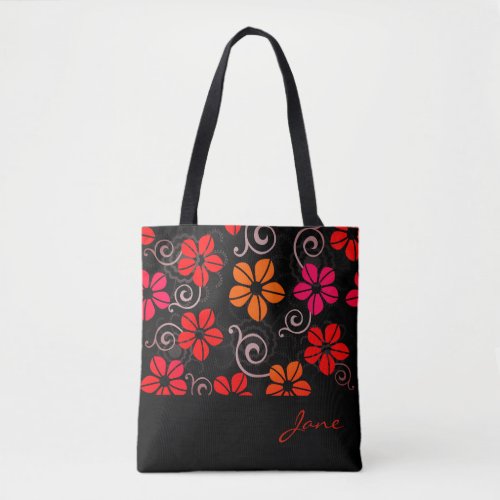 Applause Flower Personalized Tote Bag